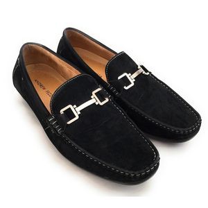 Andrew Fezza Black Faux Suede Slip On Loafers 11